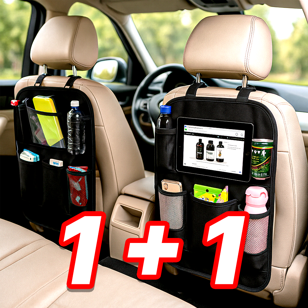 필모어 1+1 다용도 뒷자석 수납포켓 킥매트 차량정리, 매트블랙, 2개 10,000원