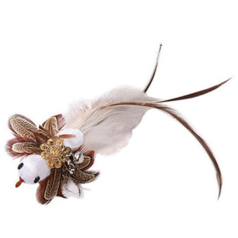 냥혼자논다 고양이 낚싯대 리필 장난감 새모양 깃털 11종, 1개, 금박새 4,900원