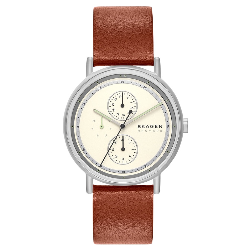 스카겐 남성용 시그너처 크로노그래프 가죽시계 SKW694 204,470원