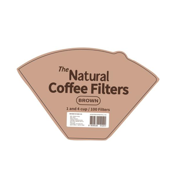 커피용품 내츄럴 커피필터 드립필터 브라운 3-4인용 100매 7,300원