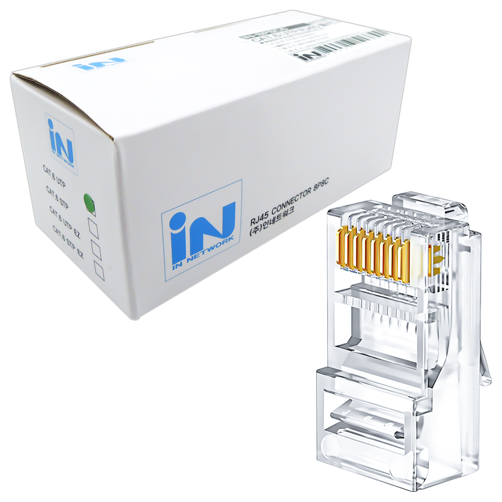 인네트워크 CAT.6 UTP 랜케이블 제작용 RJ45 8P8C 플러그 IN-8P8C6 9,280원