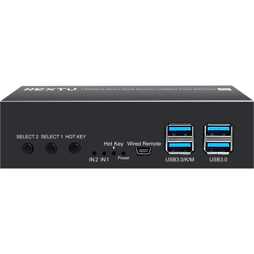 넥스트유 4K HDMI 2.0 2포트 듀얼모니터 KVM 스위치 109,110원