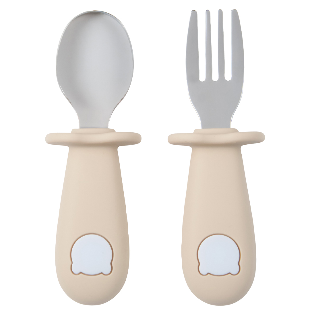 베어블리 이유식 실리콘 스텐 스푼 포크 세트 11,900원