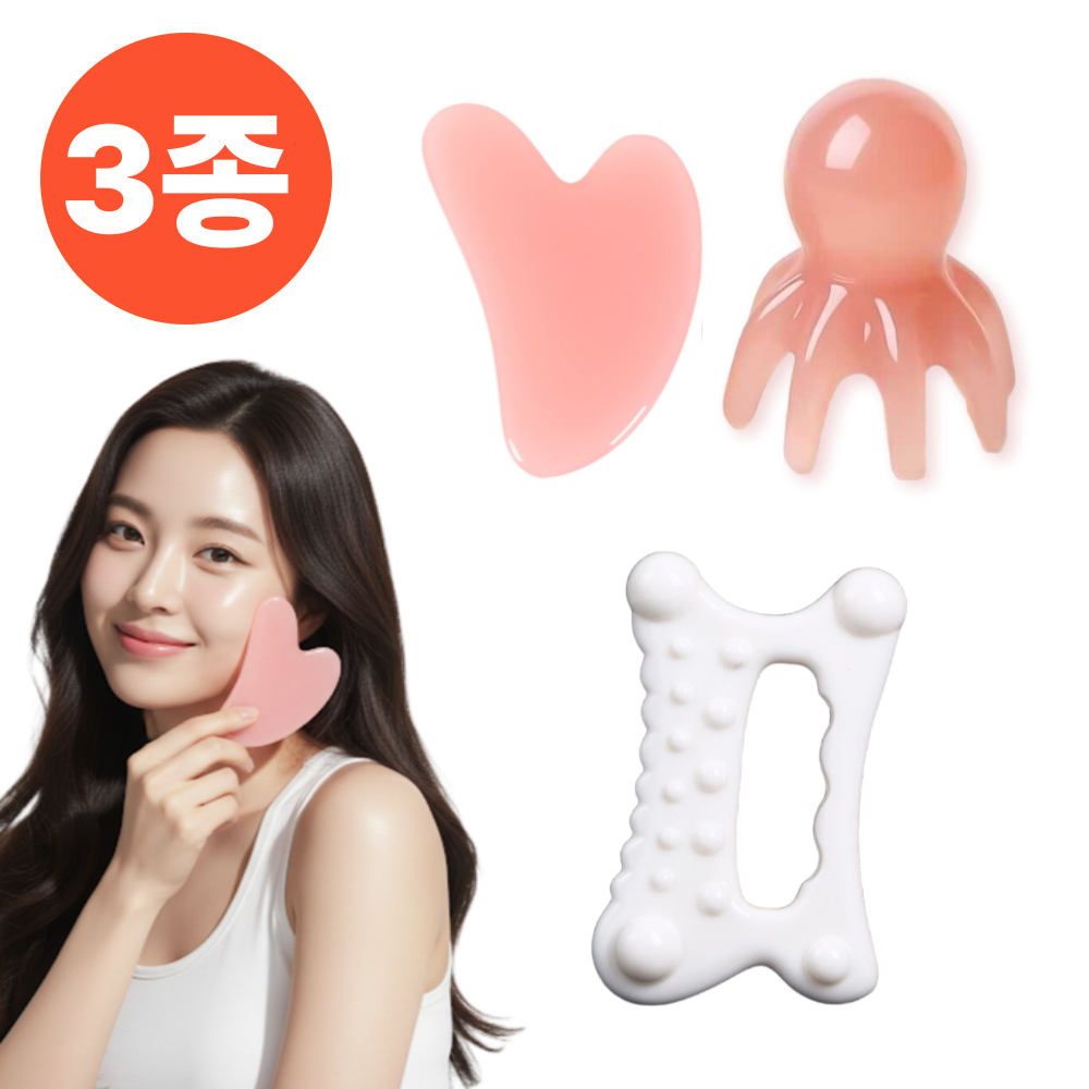 이나핏 괄사 얼굴 바디 두피 마사지기 3종세트 7,700원