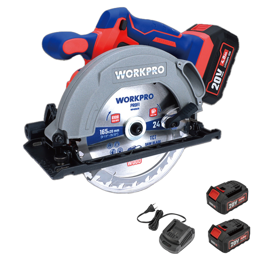 워크프로 20V 충전 원형톱 + 배터리 4.0ah 세트 WP391201, 1세트 245,000원