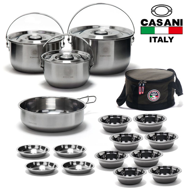 까사니 네이쳐 스테인레스 캠핑용코펠 백팩킹장비 코펠세트 6-7인용 83,400원