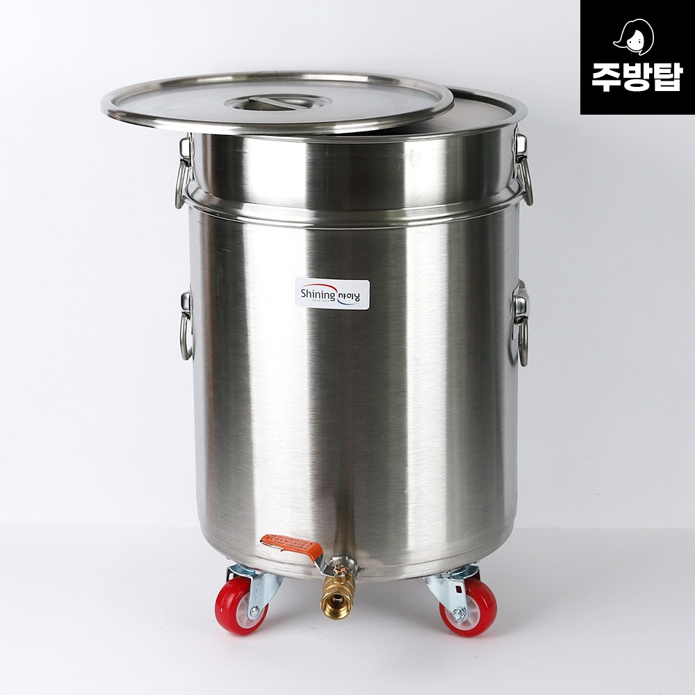 스텐 잔반통 대형 음식물 쓰레기통 국산 업소용 이동식 짬통 수거함 펜션 급식실 300,000원