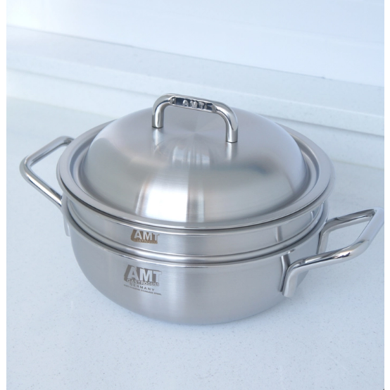 C AMT 샤프 시리즈 스테인리스 찜기 투인원 다기능 냄비 양수냄비 야채찜 양배추 고구마 계란 다이어트 식단 계란찜 295,010원