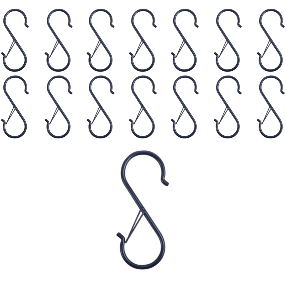 픽스링 잠금형 S자 고리, 15개, 블랙 7,900원