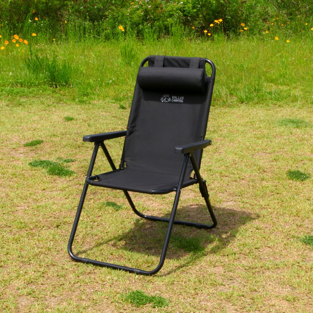 캠프21 4단 각도 조절 릴렉스 체어, 블랙, 1개 37,900원