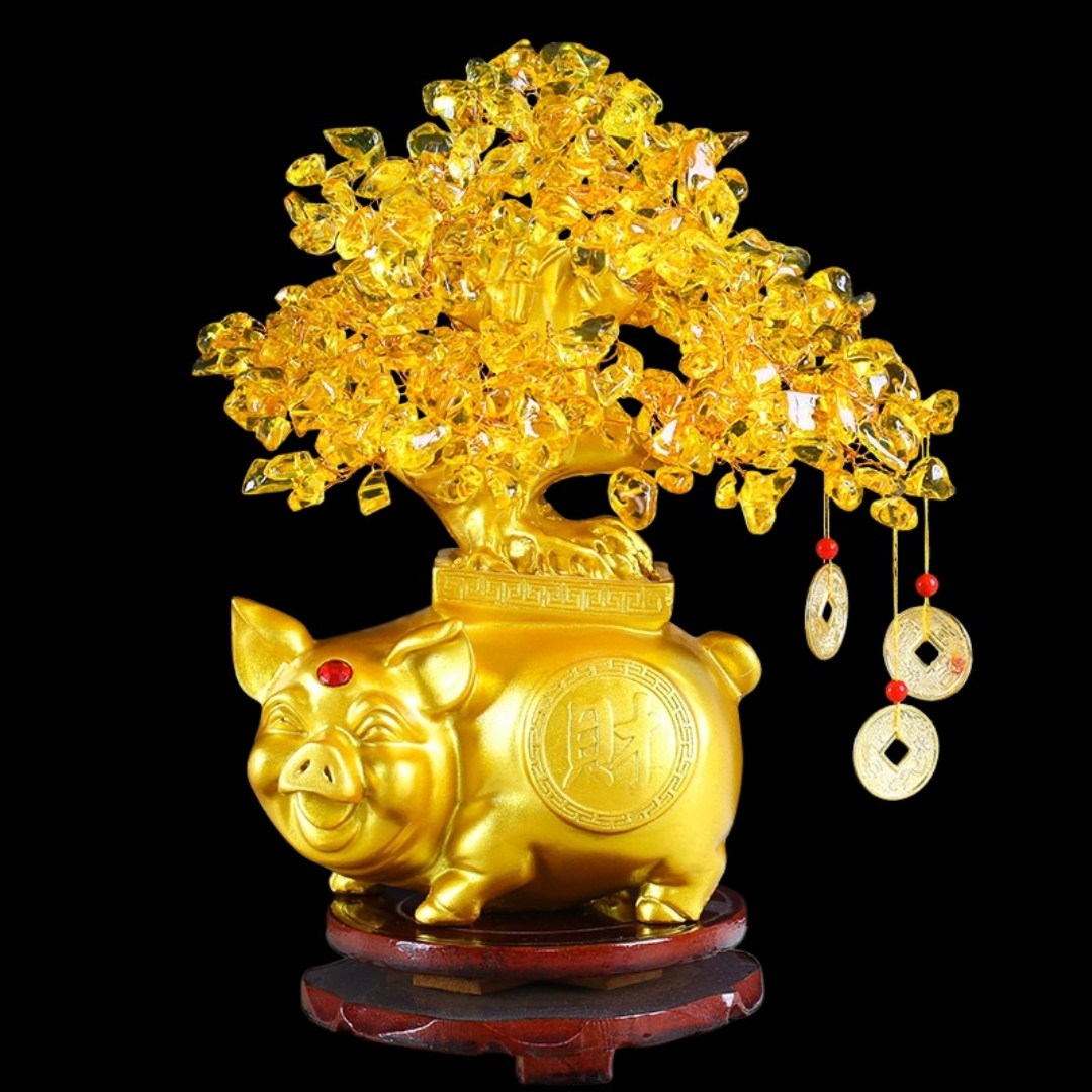 돈이 들어오는 개업 이사 축하 선물 돼지 수정 금전수 돈나무 (축하카드 포함), 주렁주렁 금전수 38,600원