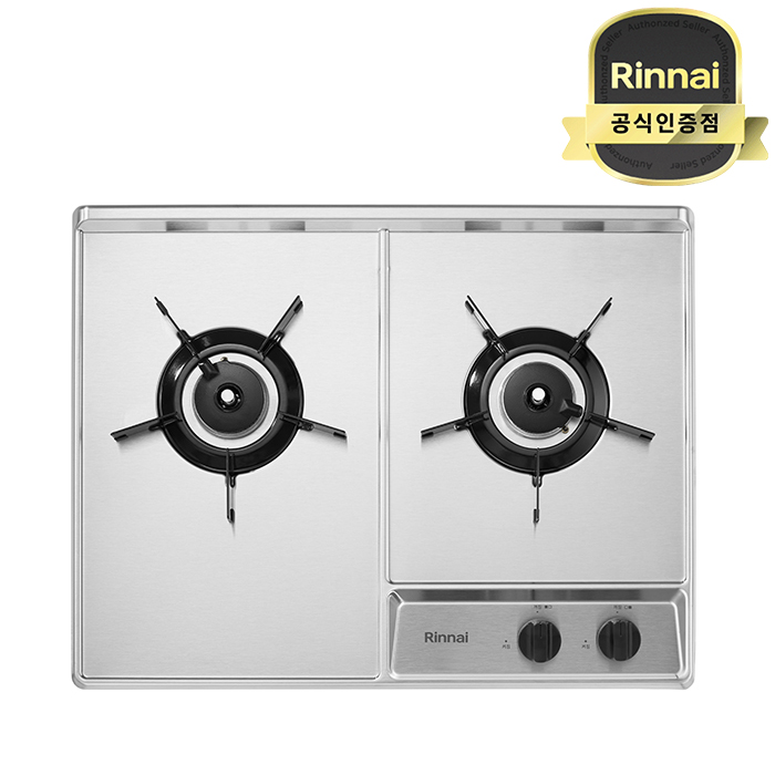 린나이 RBR-NS200DJ 더 빌트인 가로 2구 스테인레스 가스레인지 560x430 쿡탑 매립형 건전지 포함 156,760원