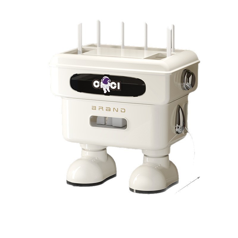 공유기 셋톱박스 정리함 로봇형! 다용도 수납함, 크림(34*21*32), 1개 24,800원