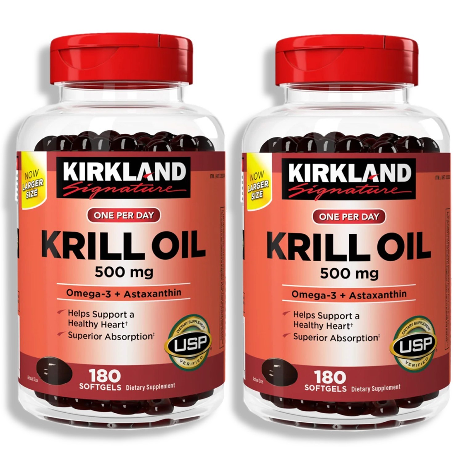 Kirkland 커클랜드 크릴오일 500mg 오메가-3 + 아스타잔틴 180소프트젤 2병 88,500원