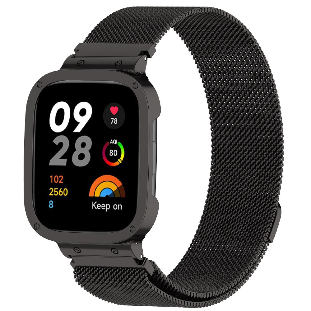 오달라 샤오미 레드미 워치3 미워치3 전용 메탈 밀레니즈 루프 스트랩, 블랙, 1개 14,150원