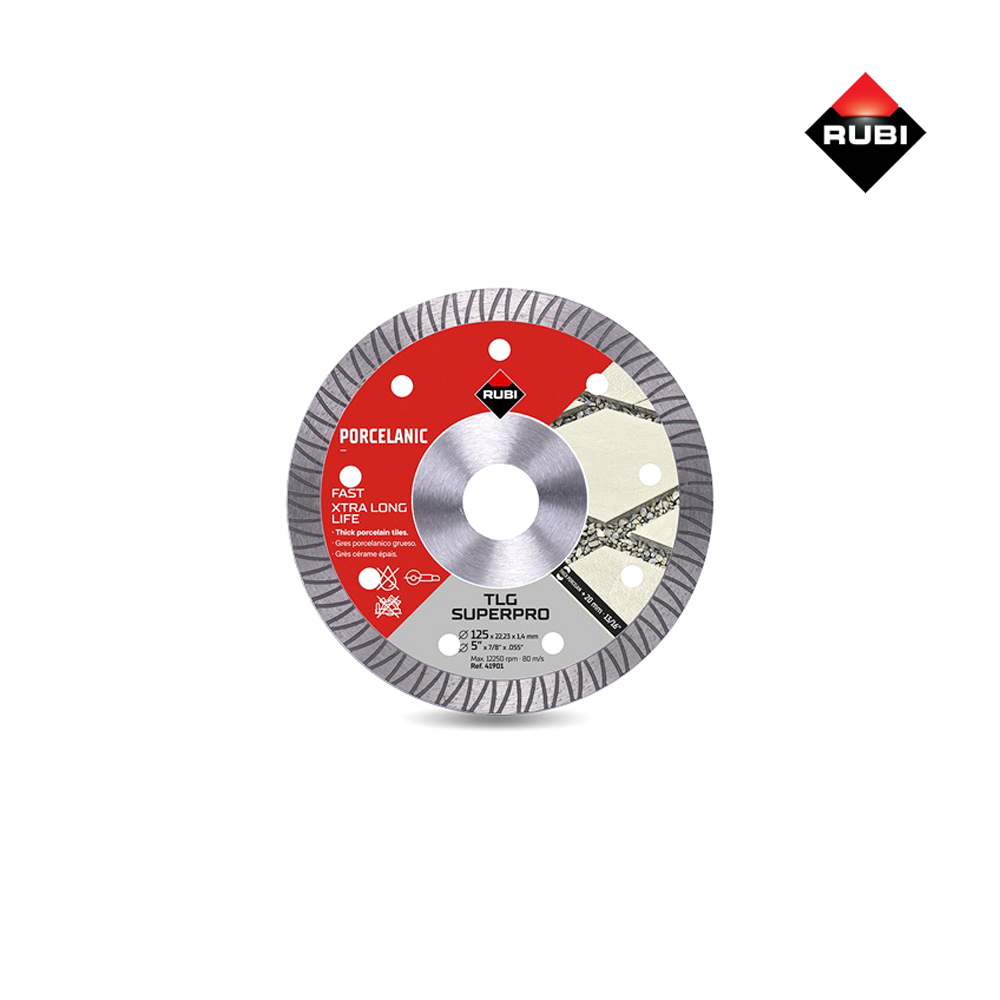 루비툴스 컷팅날 TLG125 FOR 2CM SUPERPRO 5인치 건 습식 두꺼운 포세린타일 절단용 41901, 1개 97,000원