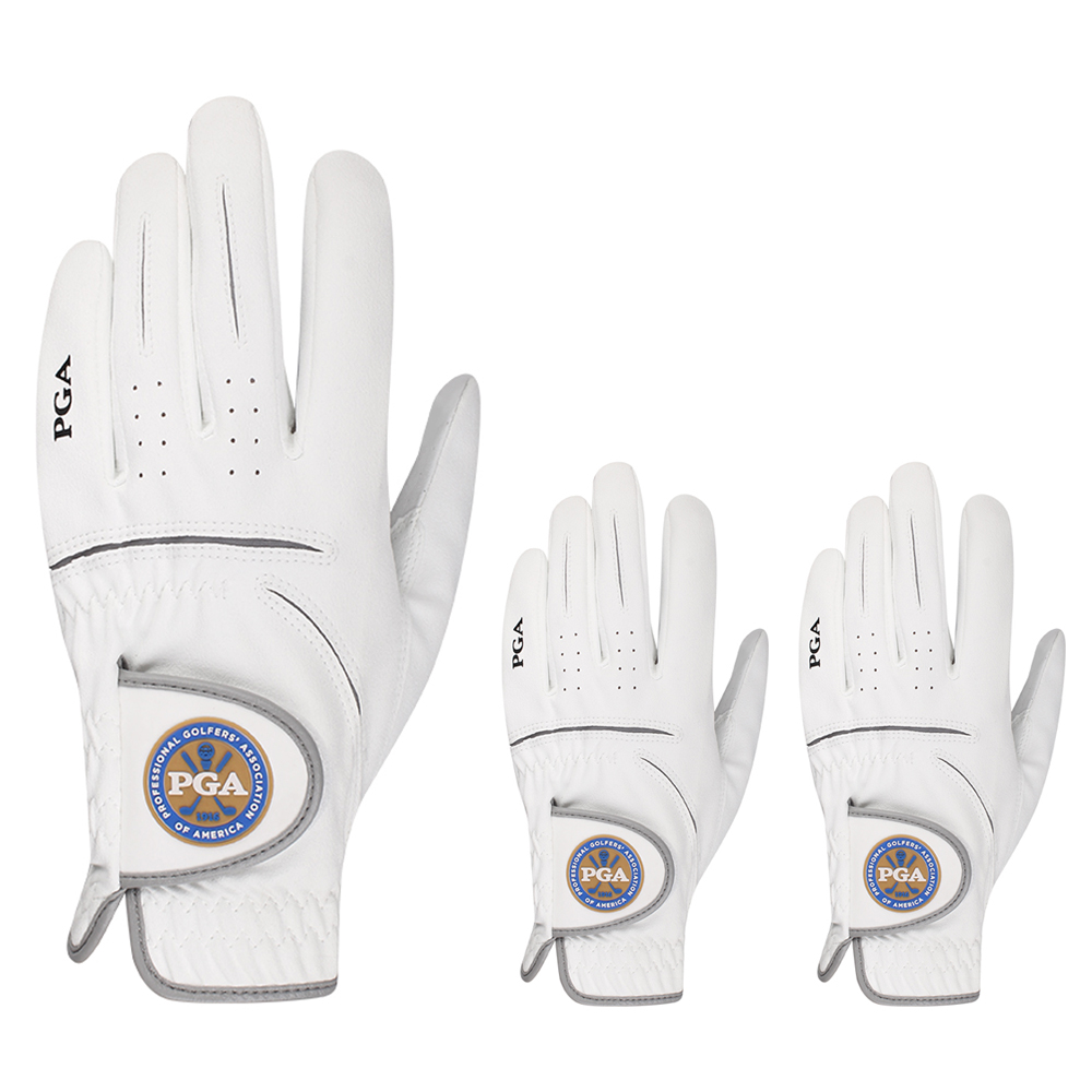 PGA투어 남성용 골프 장갑 왼손용, 화이트, 3개 18,000원