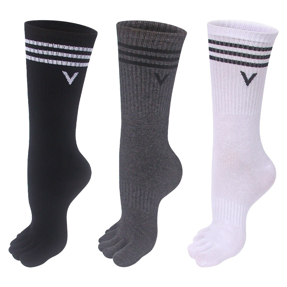 하니니 남성용 캐쥬얼 V링글 발가락 양말 3켤레 롱장목 스포츠 풋살 축구 야구 러닝 11,900원