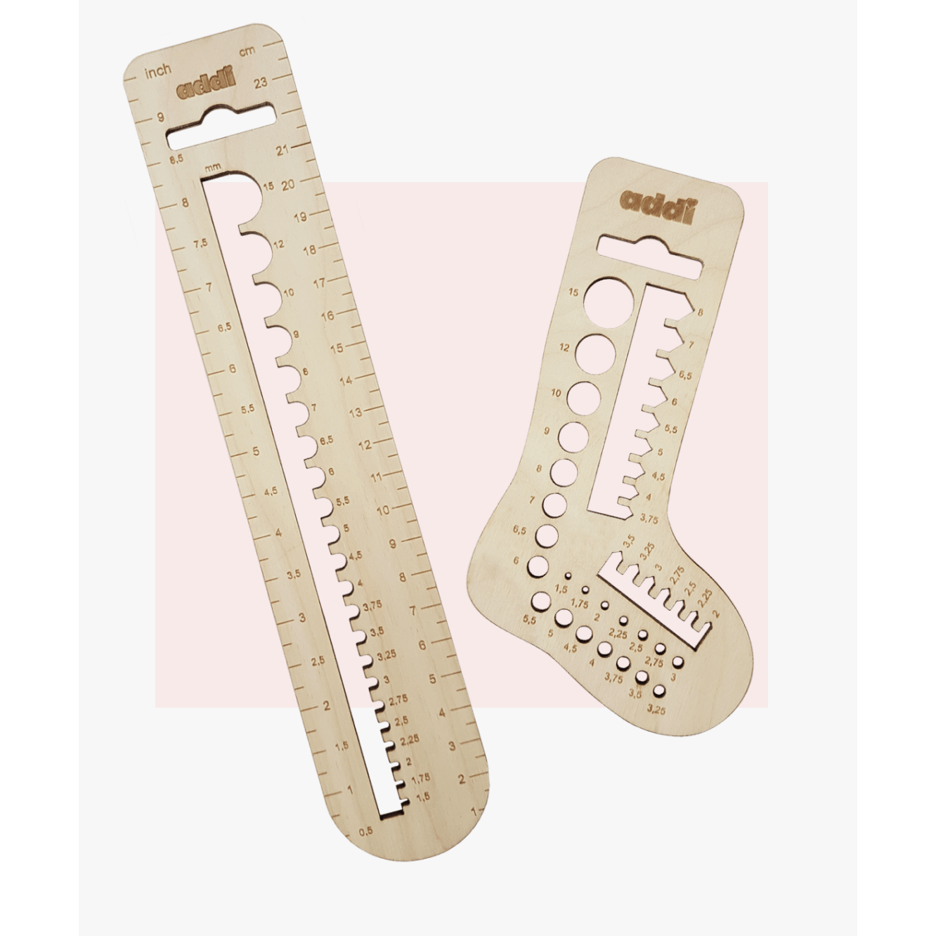 Addi 뜨개질 바늘 게이지 세트 나무, 1개, 730-2 15,000원