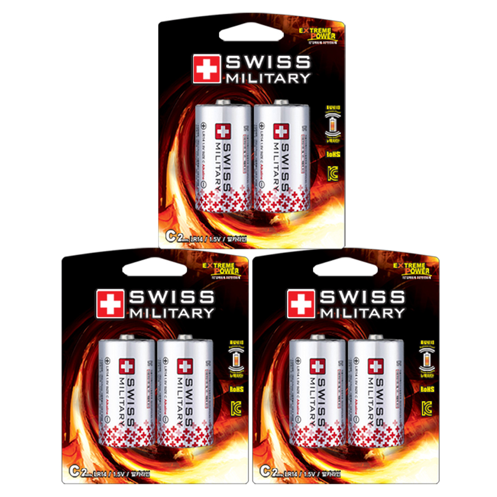 스위스밀리터리 알카라인 C형 LR14 카드형, 2개입, 3개 5,830원
