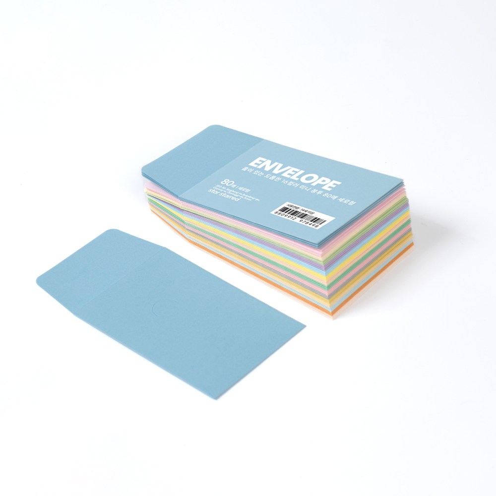 star starred 홈이 있는 도톰한 16컬러 미니 봉투 12,500원