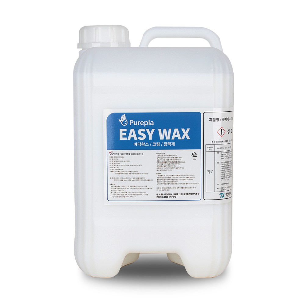 퓨어피아 이지왁스 바닥 왁스 코팅 광택제 디럭스타일 데코타일 아스타일 장판 PVC타일 시공, 1개, 10L 35,000원