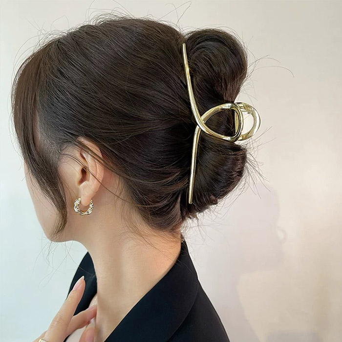 [2종 세트] 24 빅사이즈 유광 골드 실버 메탈 집게핀 21,200원