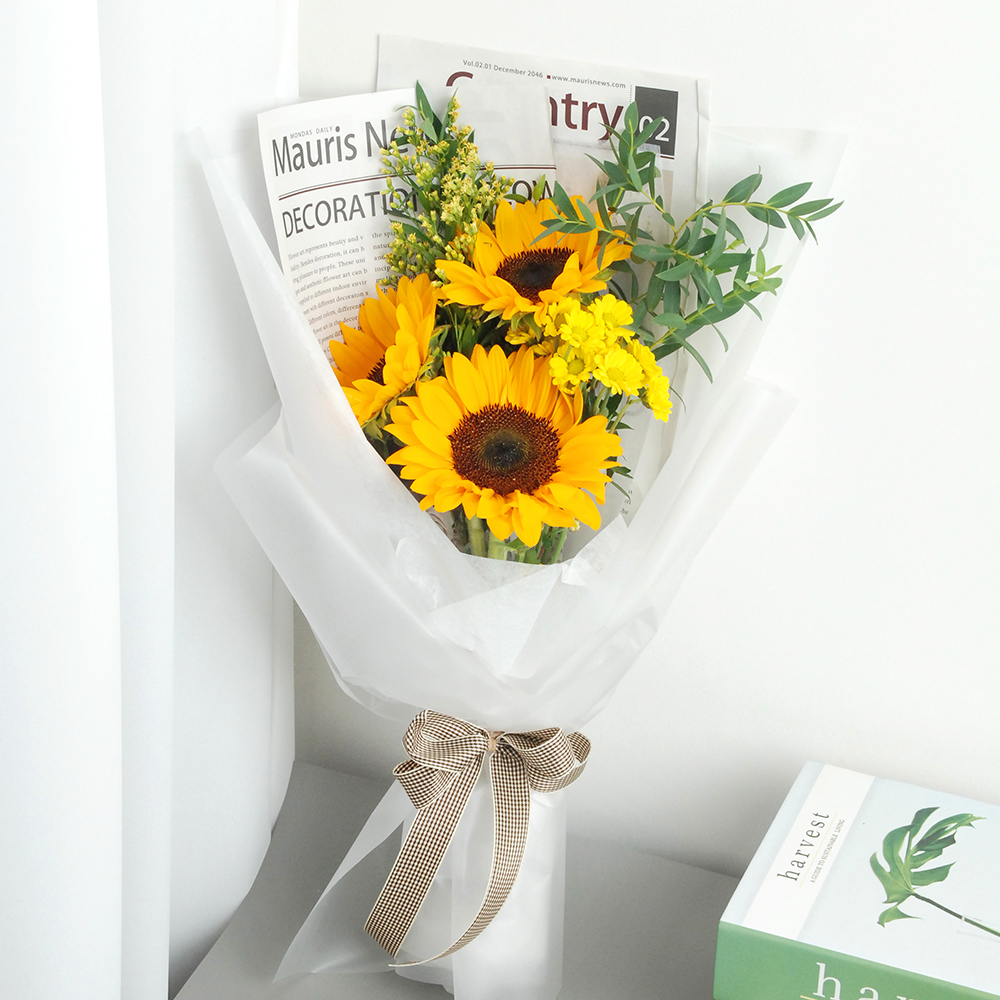 [로켓프레시] 블뤼엔 생화 행운과행복을 전하는 해바라기 꽃다발 19,800원