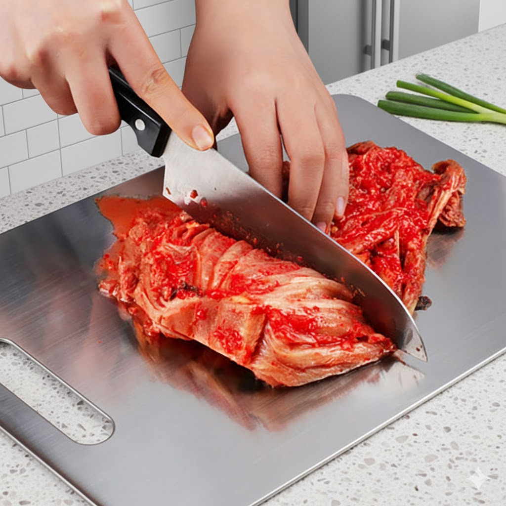 위생적인 올 스테인리스 304 양면 도마, 1개, 위생 스텐레스 도마 14,500원