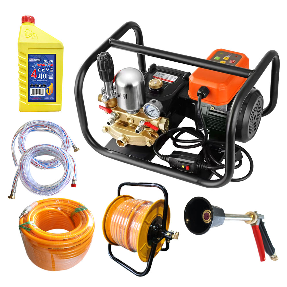 대덕테크 파워분무기 220V 전기 동력 고압 농약 살포기 농업용 분무기 50m 호스릴 포함, 단일, 1개 508,000원