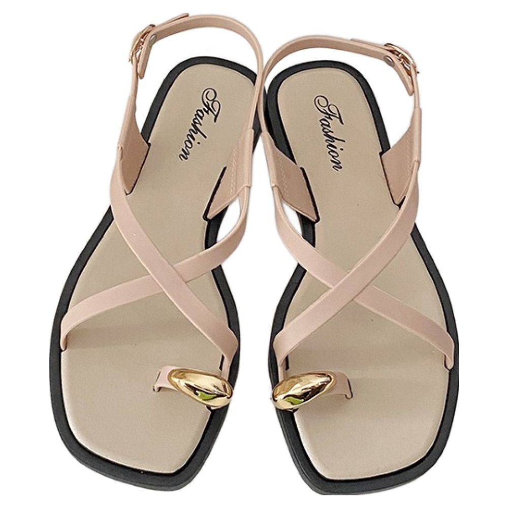 피어니스트 여성용 크로스 플랫 스퀘어 가죽 스트랩 샌들 10,400원