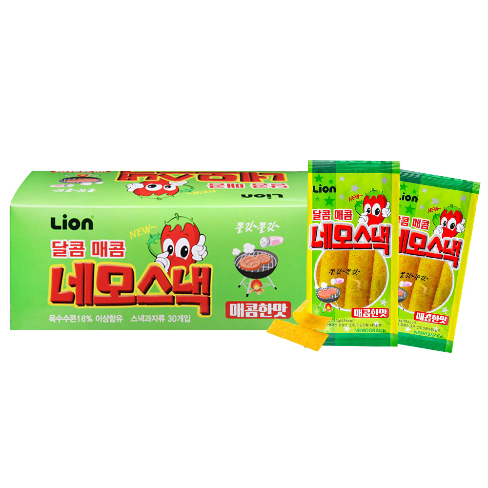 라이온과자 달콤매콤 네모스낵 매콤한맛, 13g, 30개 8,200원