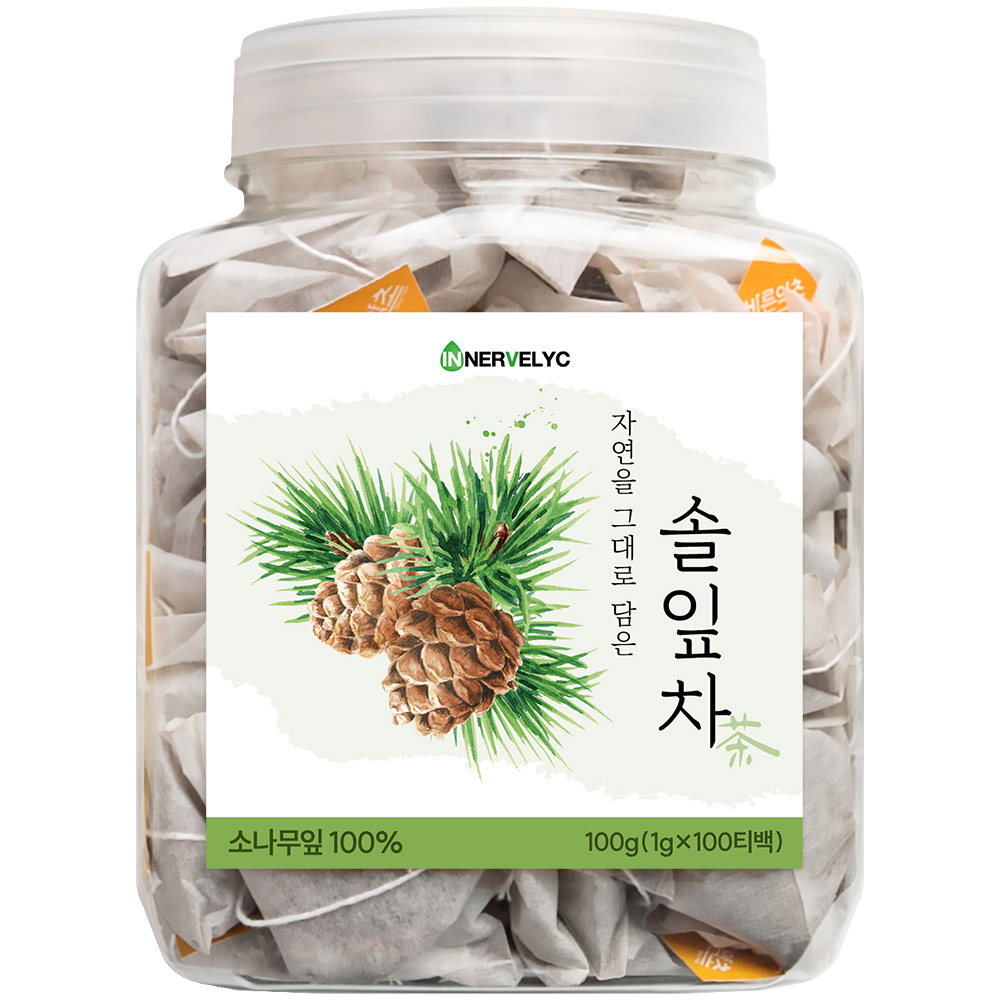 이너블릭 솔잎차 1500만 티백 판매 돌파 PLA 친환경 필터, 1개, 1g, 100개입 17,910원
