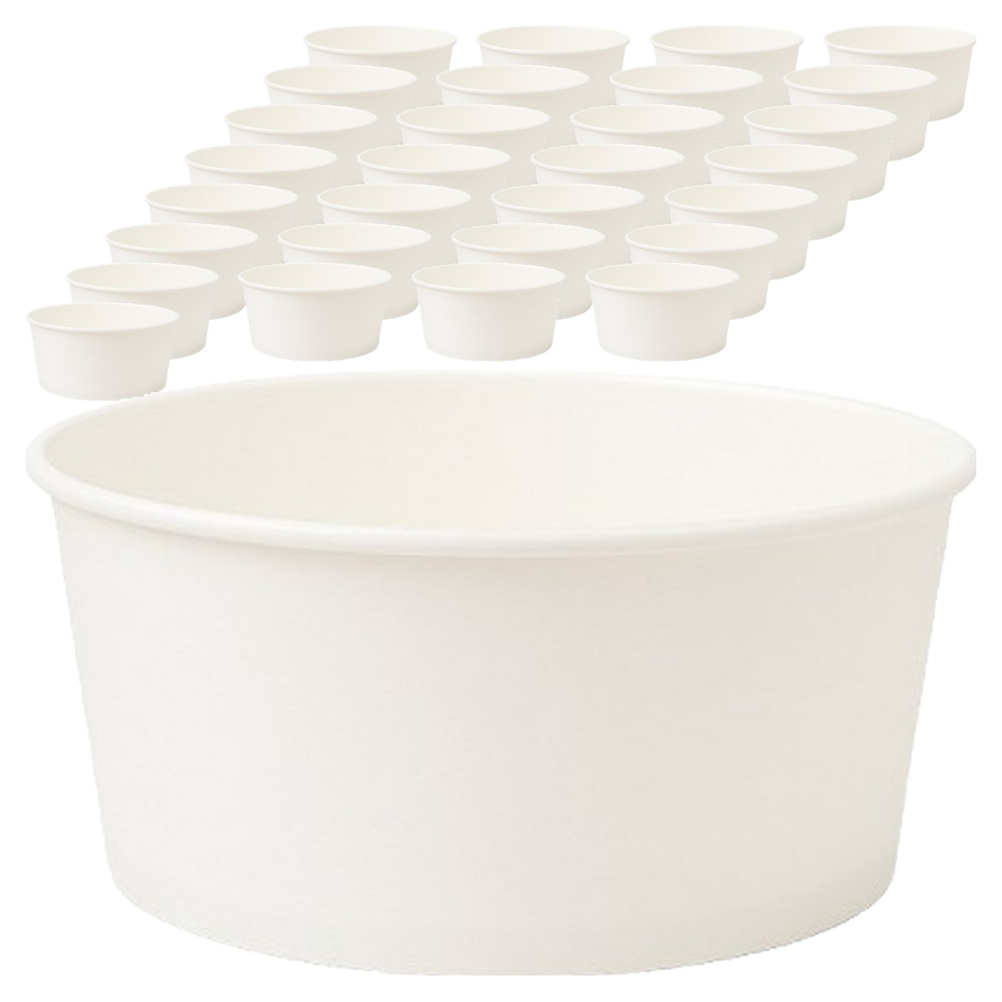 이로울생활 원형 무인쇄 종이그릇 1200cc 상 155mm x 높이 87mm, 1개, 30개입 6,900원