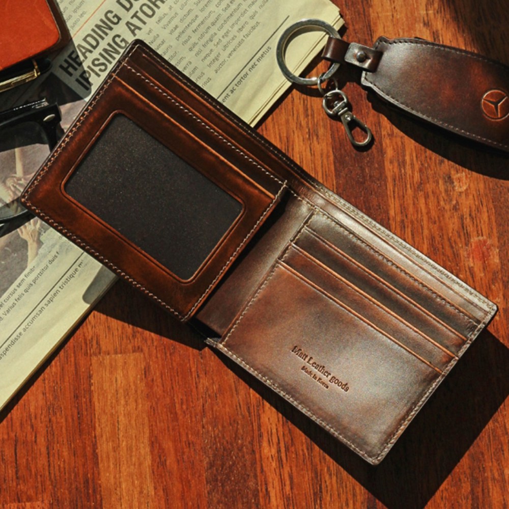 마뜨 이니셜 아도방 소가죽 남자 남성 지갑 반지갑 투톤브라운 w24014 89,000원