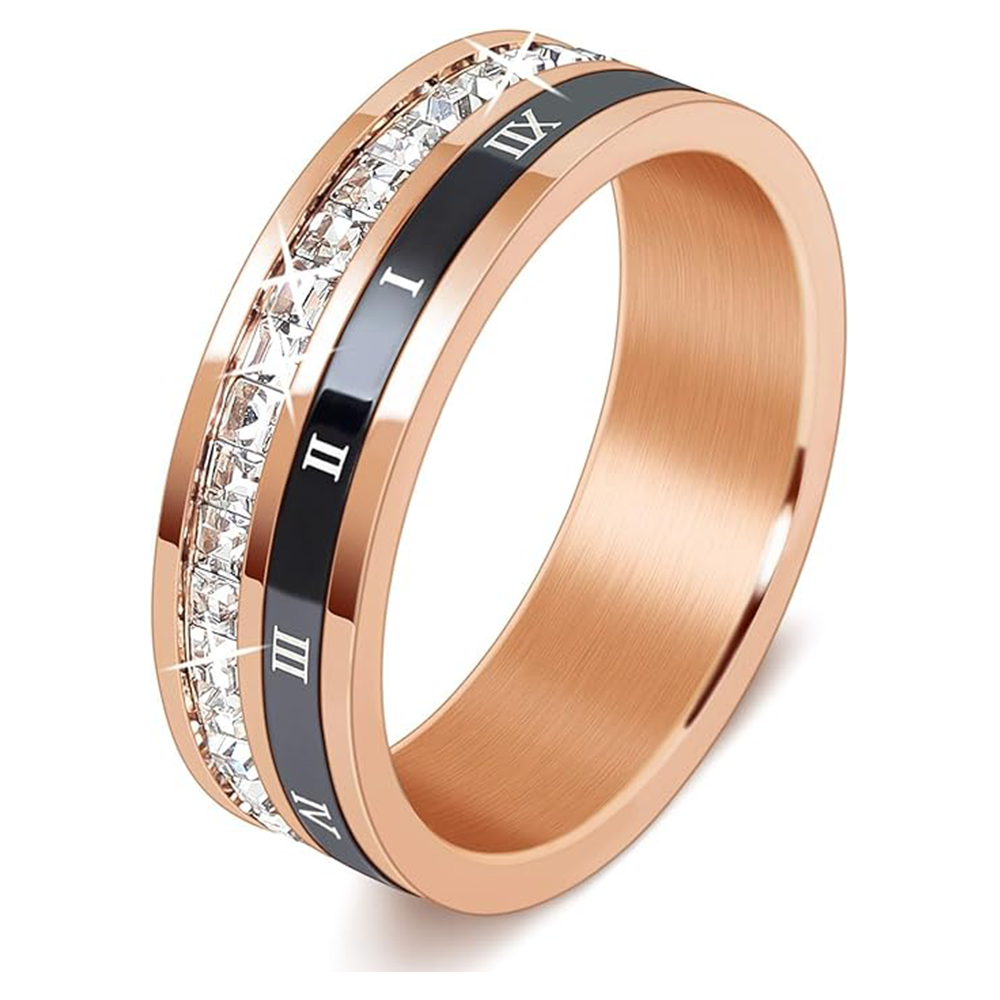 로마숫자반지 360도 회전 가능 스트레스 해소용 심플 녹슬지않는 남녀공용 반지 12,800원