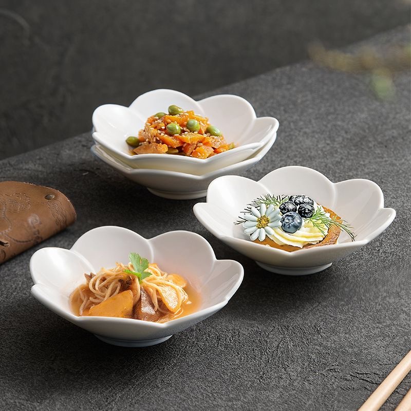 연꽃 소스 접시 반찬그릇 반찬그릇세트 소스 접시 입체 꽃잎 소스 접시 12.6CM 37,600원