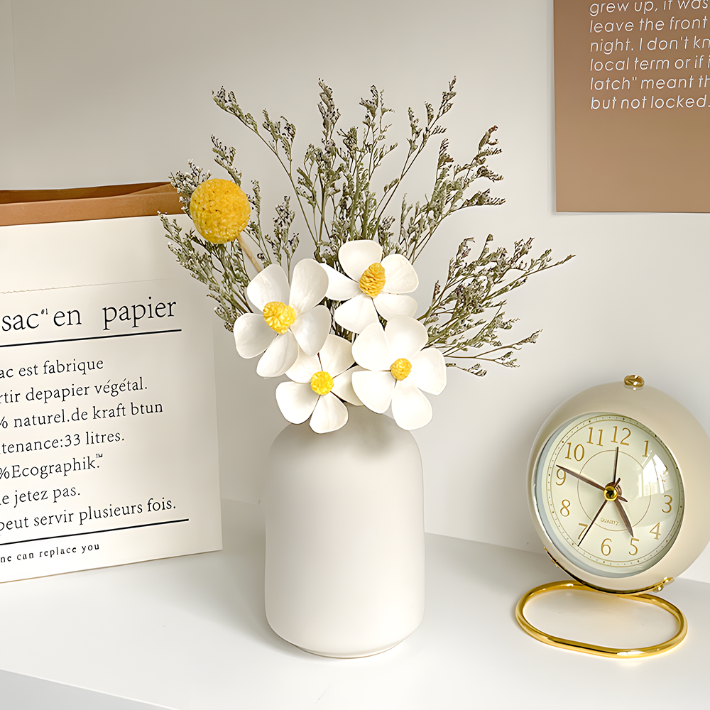 올프리즘 데이지 조화 화병 세트 센터피스, C 17,200원