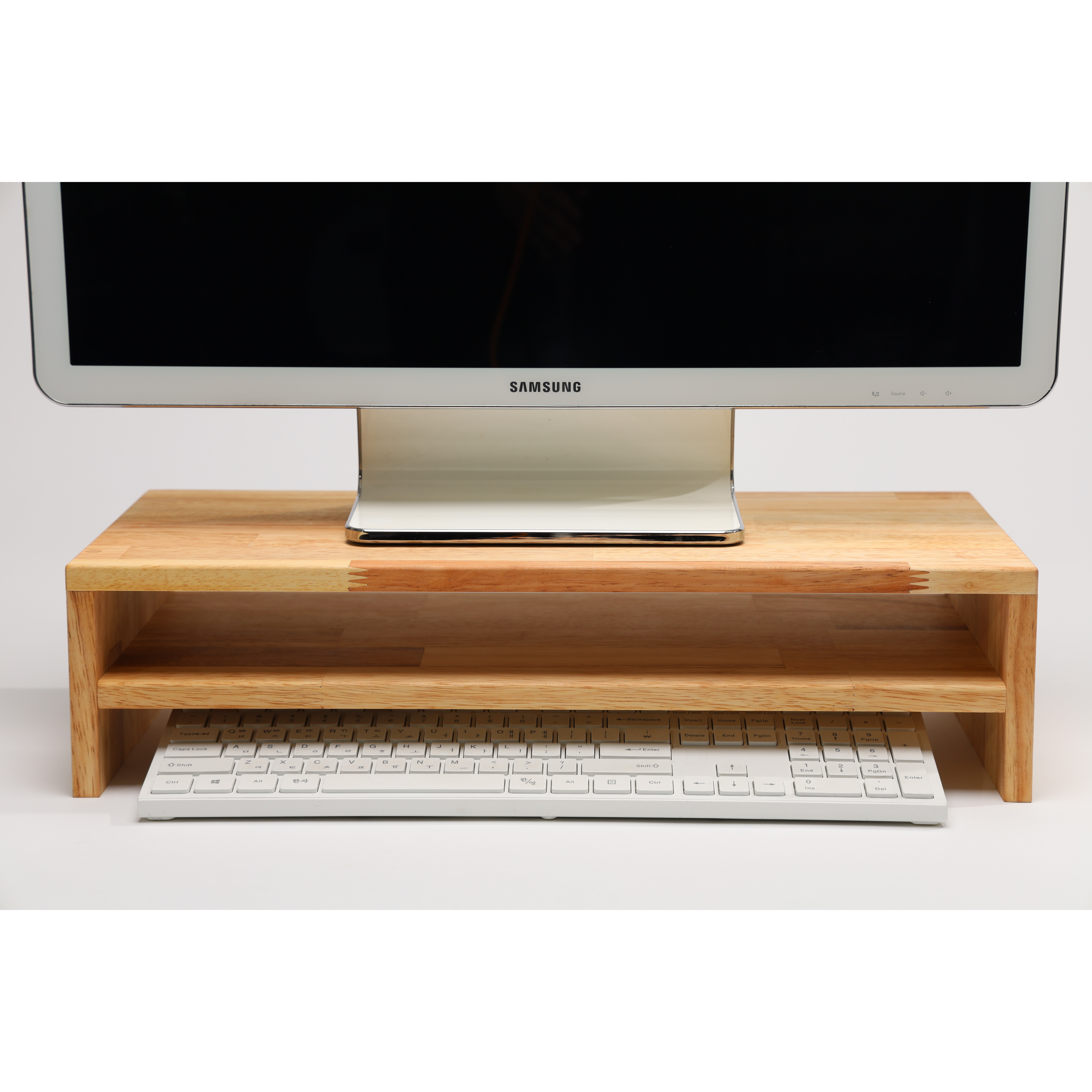 더그루몰 고무나무 2단 모니터 받침대 와이드형, 단일 색상 26,000원