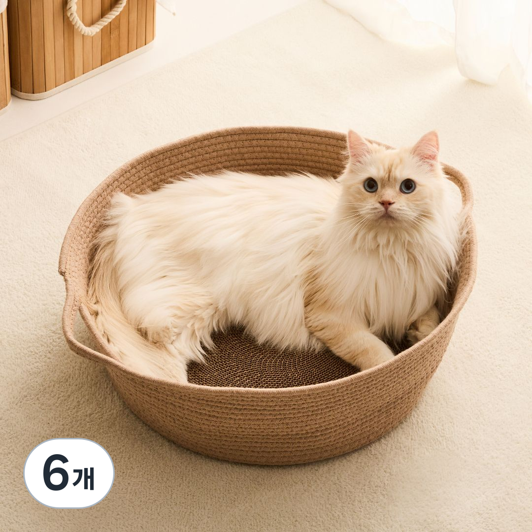 펫프렌즈 뮤트 고양이 코튼바구니 스크래쳐, Beige, 6개 94,560원