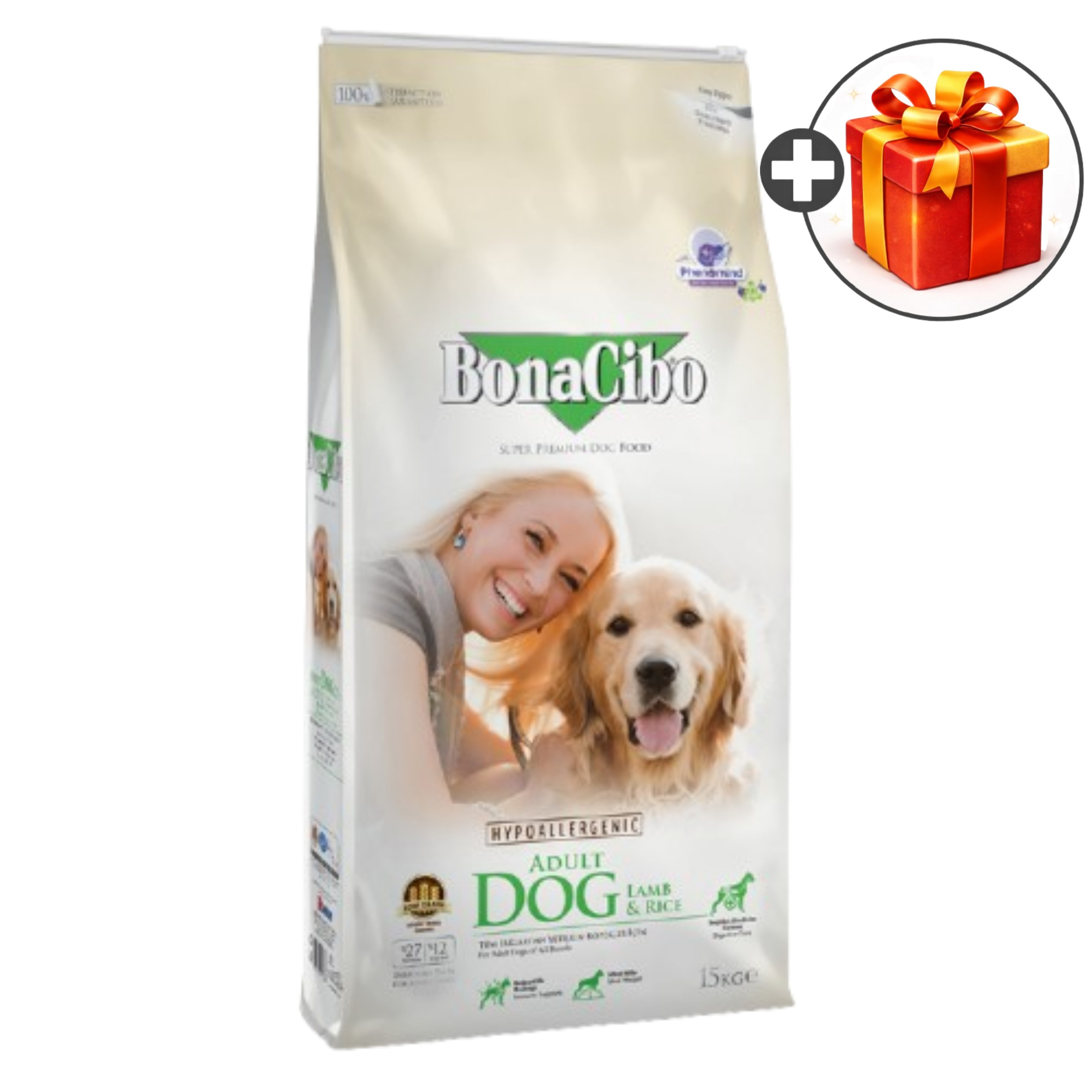 이거먹자1kg + 보나시보 어덜트 강아지사료 라지바이트 램앤라이스, 1개, 15kg, 양+쌀 135,000원