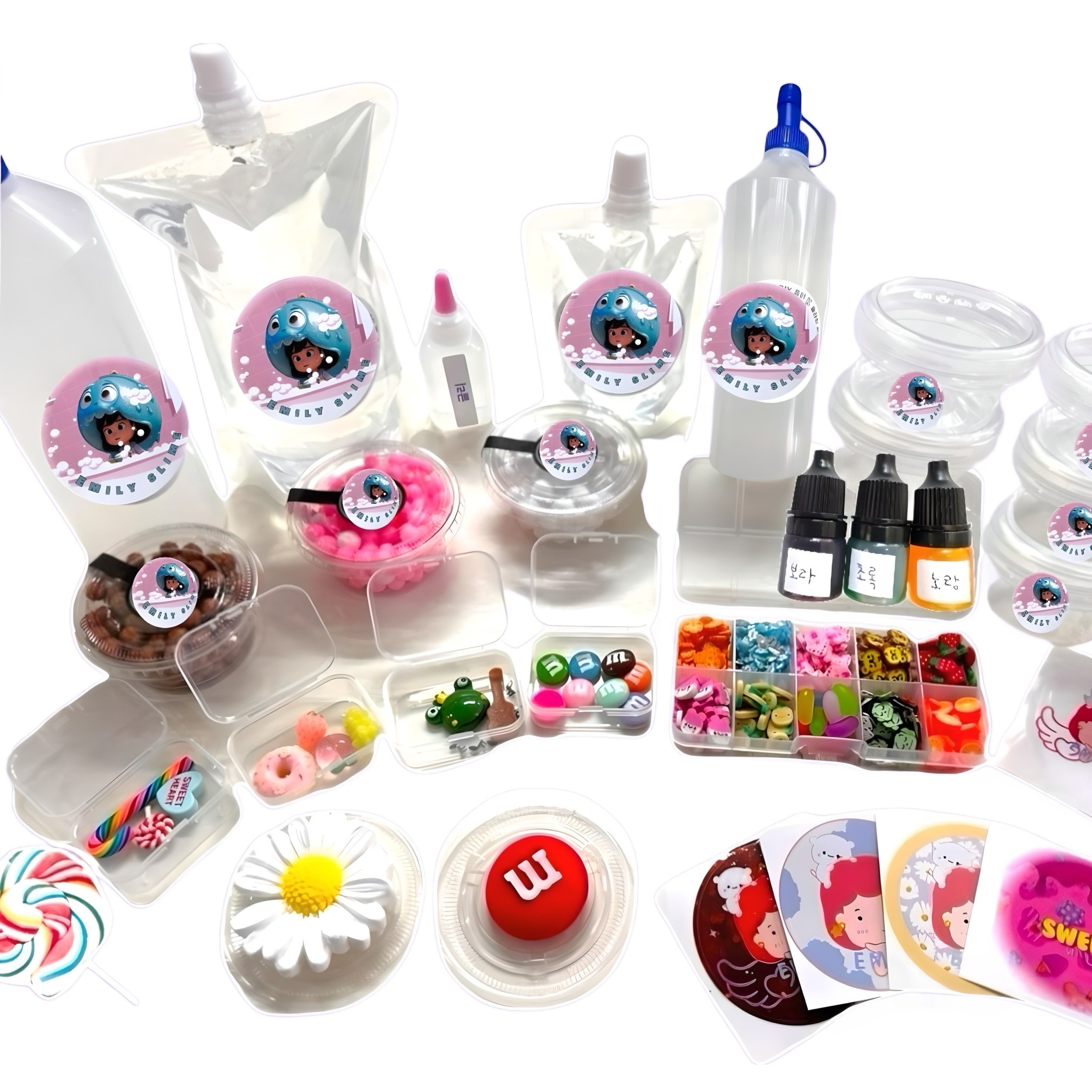 에밀리슬라임 수제 슬라임 DIY 키트 만들기세트 1.5kg, 1세트, 혼합색상 38,800원