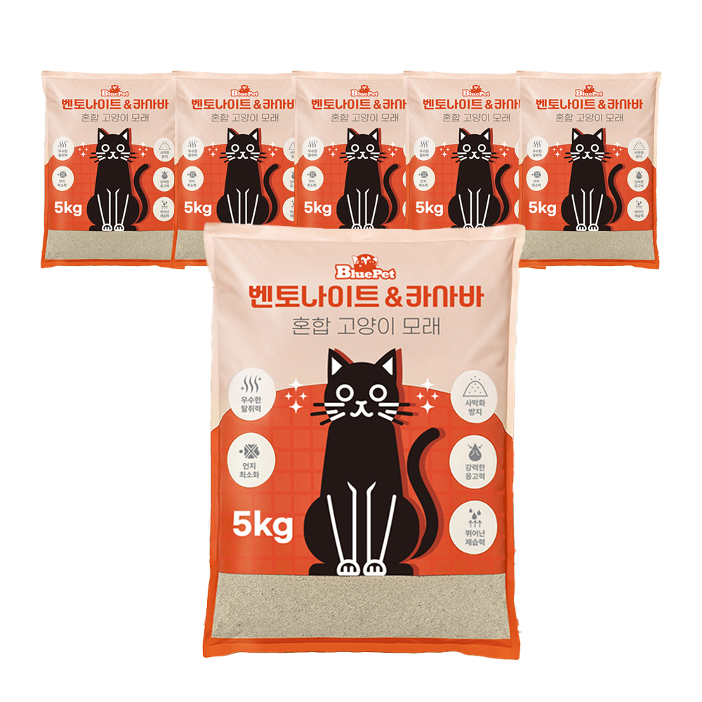 블루펫 응고형 벤토나이트 카사바 혼합 고양이모래 43,800원