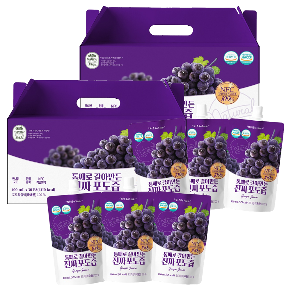 유기농마루 정품 국내산 통째로 갈아만든 진짜 포도즙 54,600원