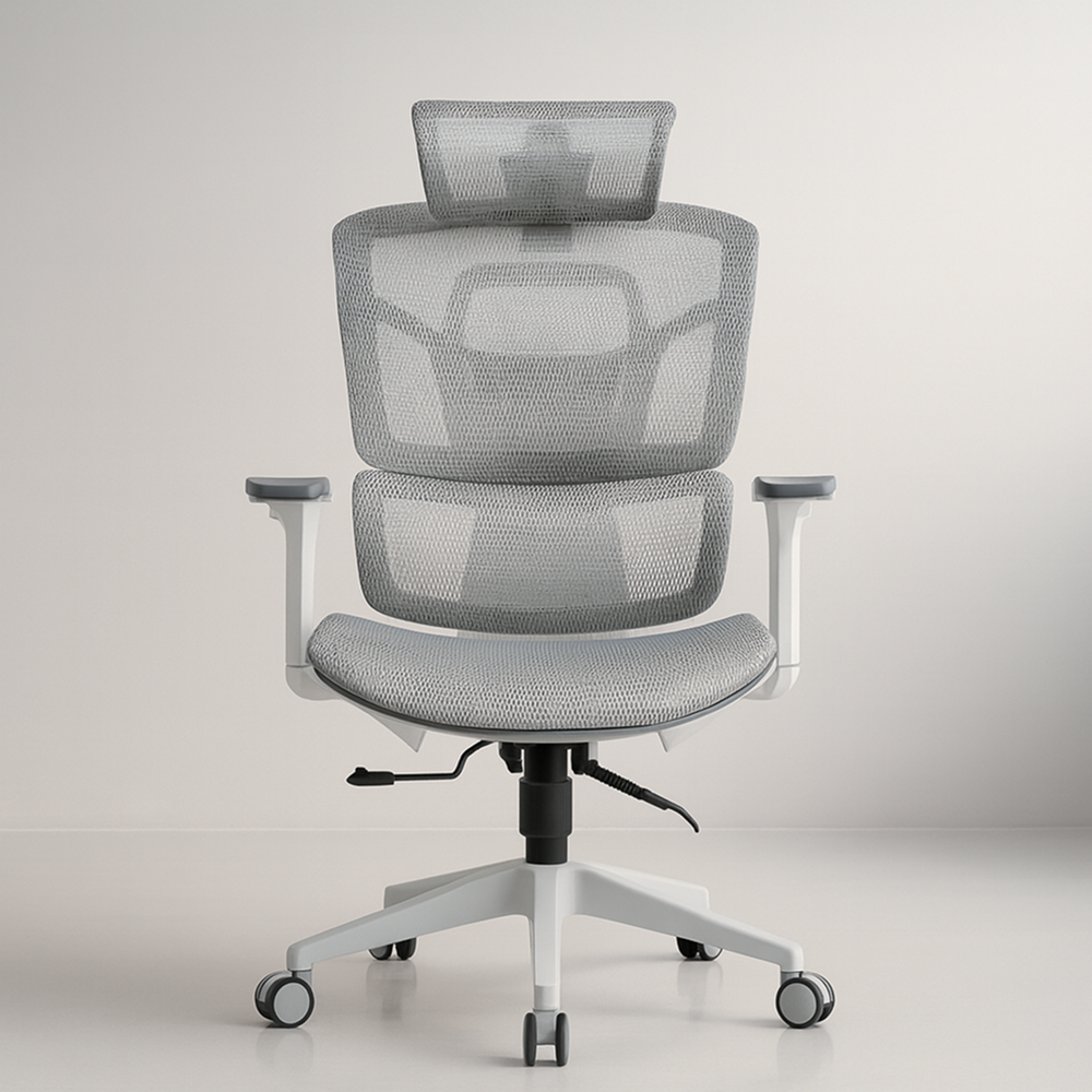 [바른설계] 에어핏체어 시원하고 허리편한 풀메쉬 컴퓨터의자, 화이트 279,000원