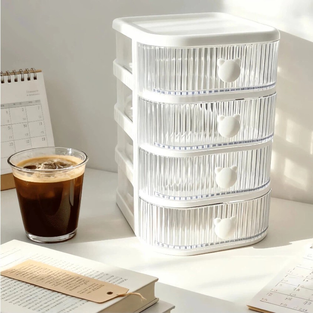 APOIO 4단 투명 서랍 수납함 책상 정리함 플라스틱 방진 멀티 오거나이저 9,990원