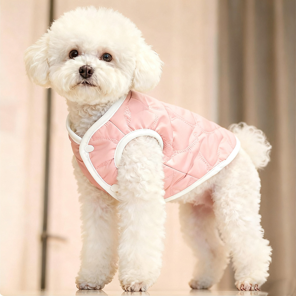 Jeernare 따뜻한 정전기 방지 강아지 옷 겨울용 강아지 패딩조끼 소프트 경량 고양이 옷 패딩조끼형 4,500원