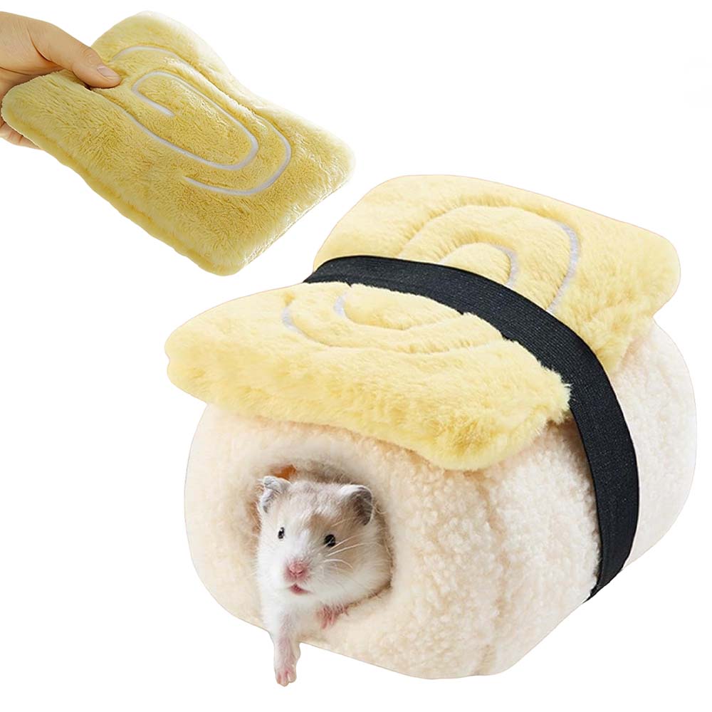 루이 귀여운 햄스터 보온 스시 하우스 + 쿠션 탈부착 가능 부스스 유연하다 골든햄스터/소형 동물/토토토로, 채색 B, 1개 14,900원