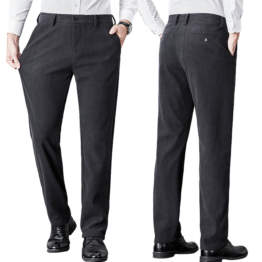 남성 기모 정장 바지 링클프리 고급 소재 울 함유 실크 안감으로 따뜻하게 두툼하게QZ853J 49,800원