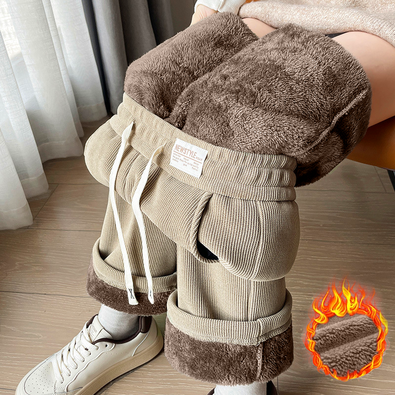 NUNUHANA 여성 겨울 방한 기모 코듀로이 와이드 팬츠 15,840원